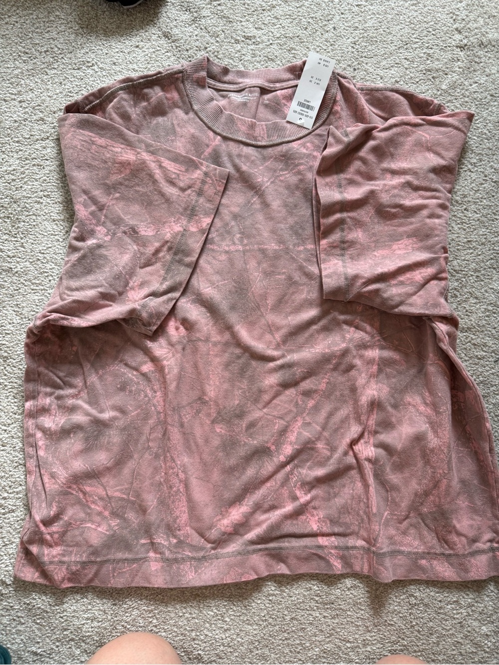 Abercrombie & Fitch Pink Tie-Dye Short Sleeve Tee